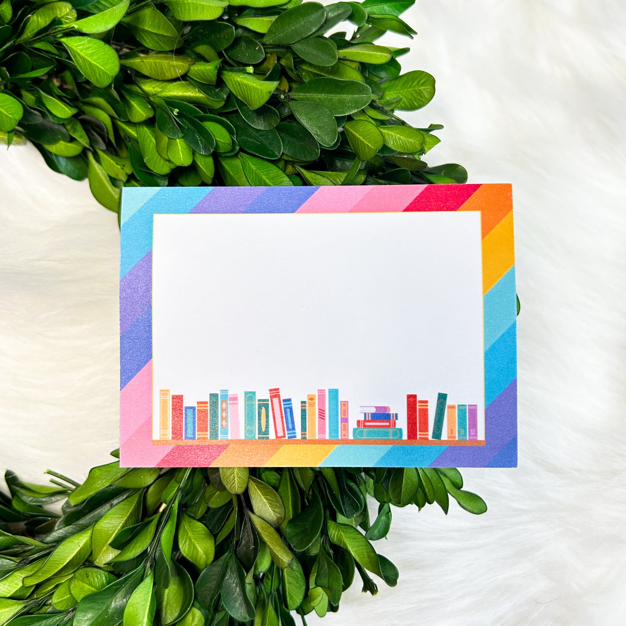 Rainbow Bookshelf Sticky Notes