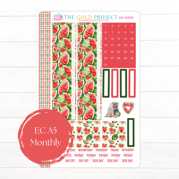 Watermelon Erin Condren Monthly Kit
