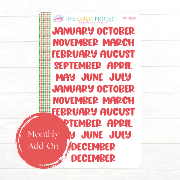 Watermelon Erin Condren Monthly Kit