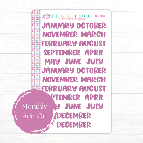 Academics Plum Paper Monthly Kit