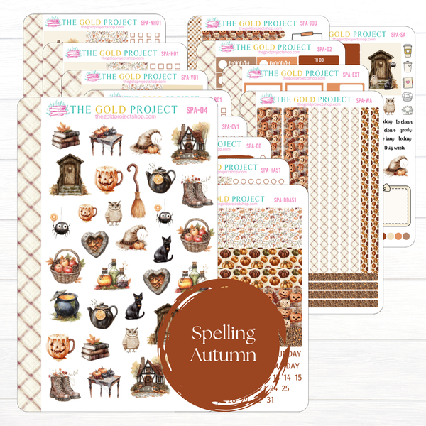 Spelling Autumn Erin Condren Weekly Kit