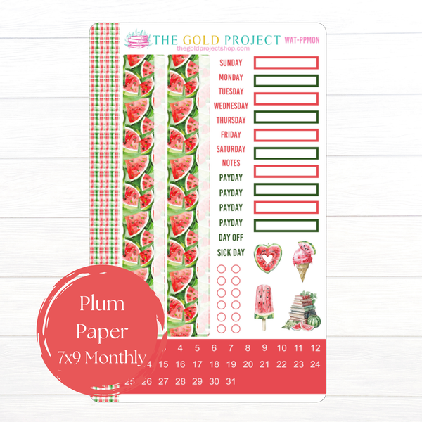Watermelon Plum Paper Monthly Kit