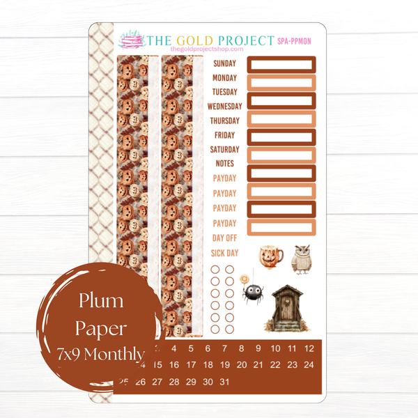 Spelling Autumn Plum Paper Monthly Kit