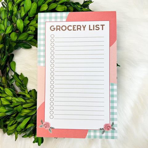 Grocery List Checklist Notepad