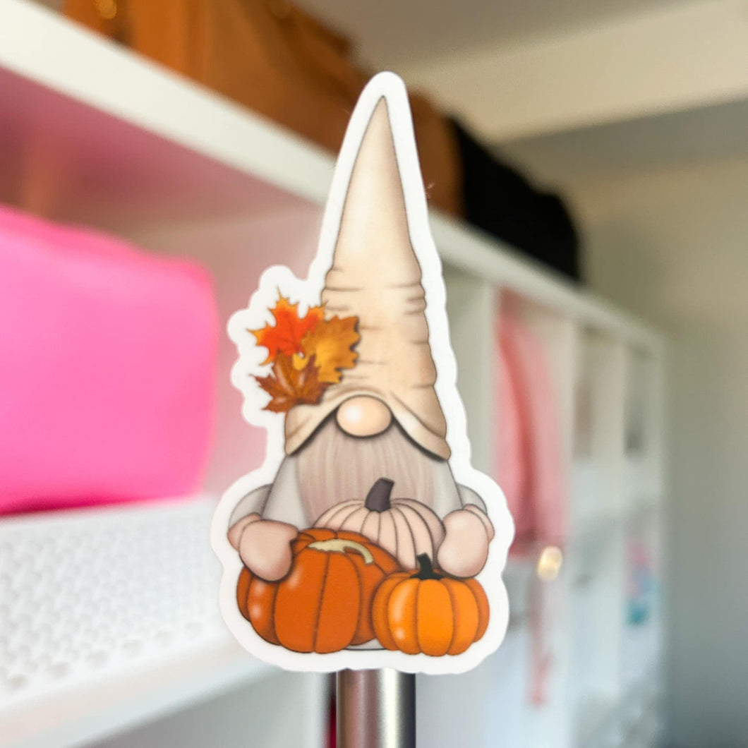 Fall Gnome Weatherproof Sticker