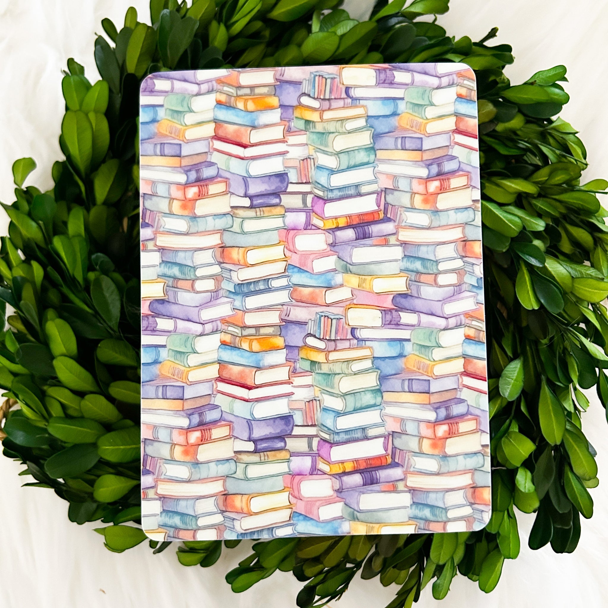 Rainbow Book Stack Kindle Insert Weatherproof Sticker