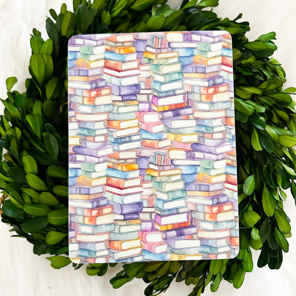 Rainbow Book Stack Kindle Insert Weatherproof Sticker