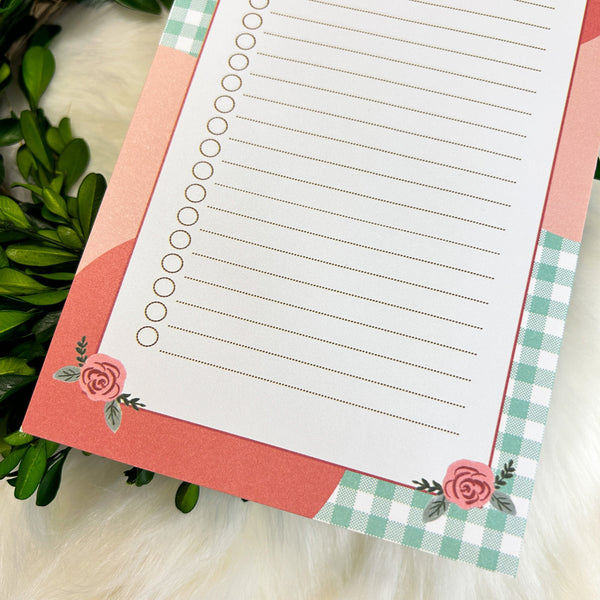 Grocery List Checklist Notepad