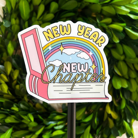 New Year New Chapter Weatherproof Sticker