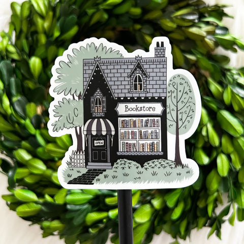 Halloween Bookstore Weatherproof Sticker