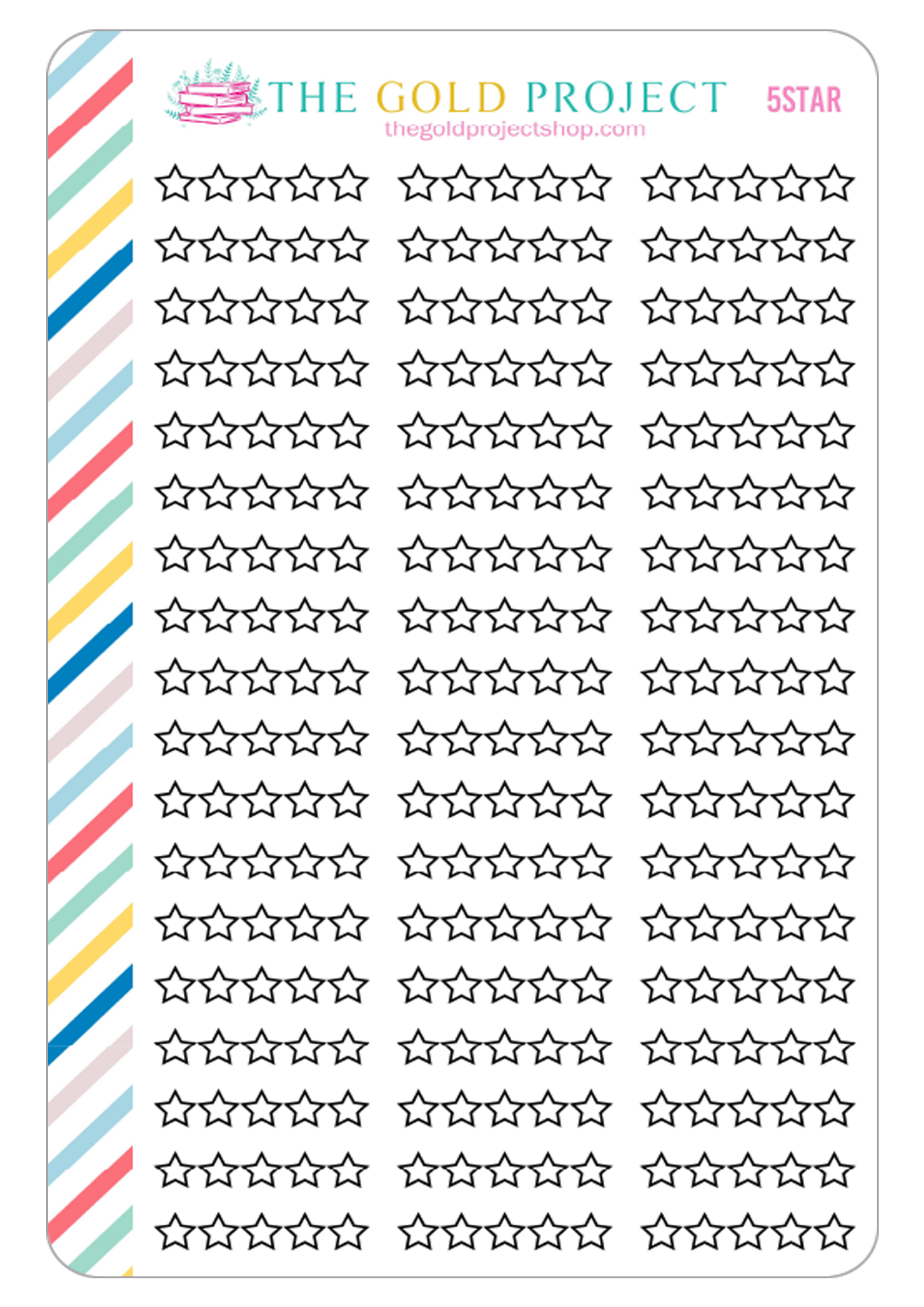 5 Star Book Rating Deco