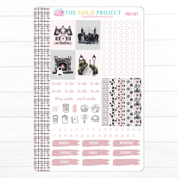Pretty Haunting Erin Condren Weekly Kit