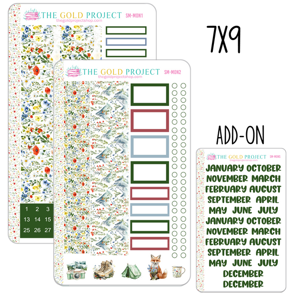 Summer Mountains Erin Condren Monthly Kit