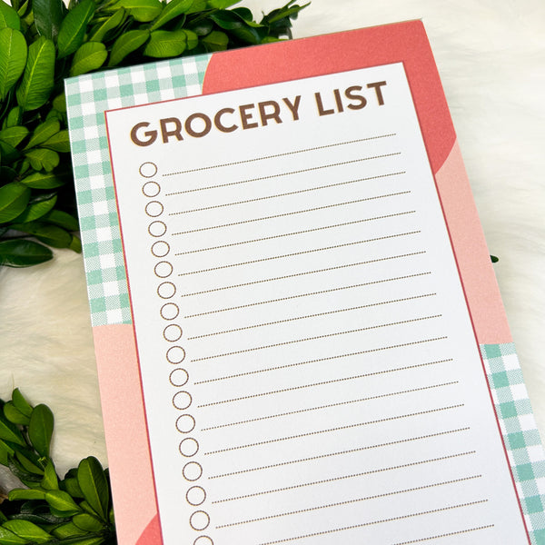 Grocery List Checklist Notepad