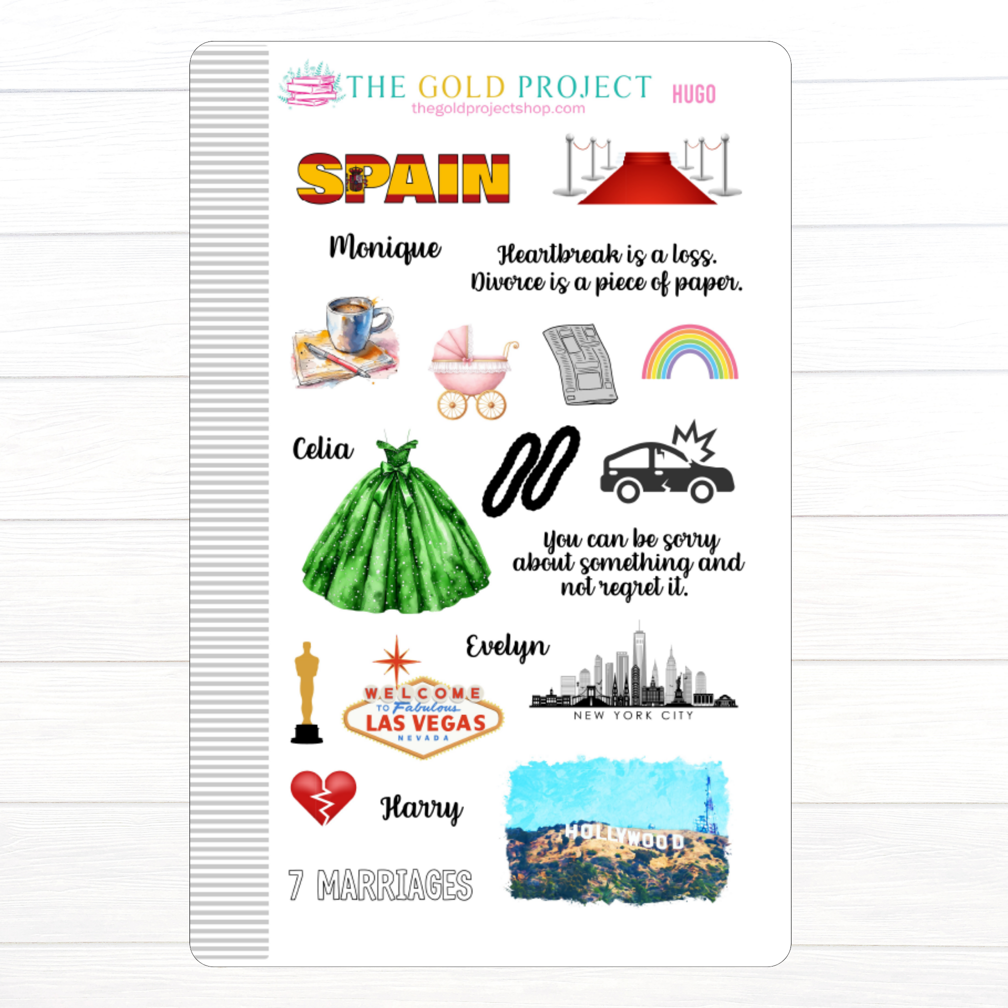The Seven Husbands of Evelyn Hugo Deco – The Gold Project