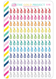 Cleaning Squirt Bottle Icons