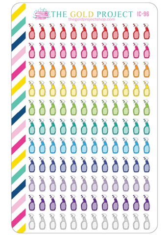 Cleaning Squirt Bottle Icons