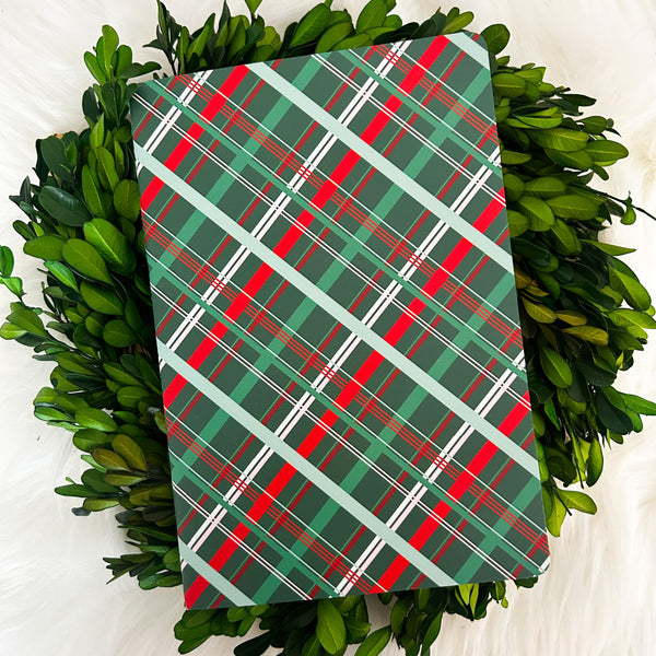 Christmas Plaid A5 Lined Journal