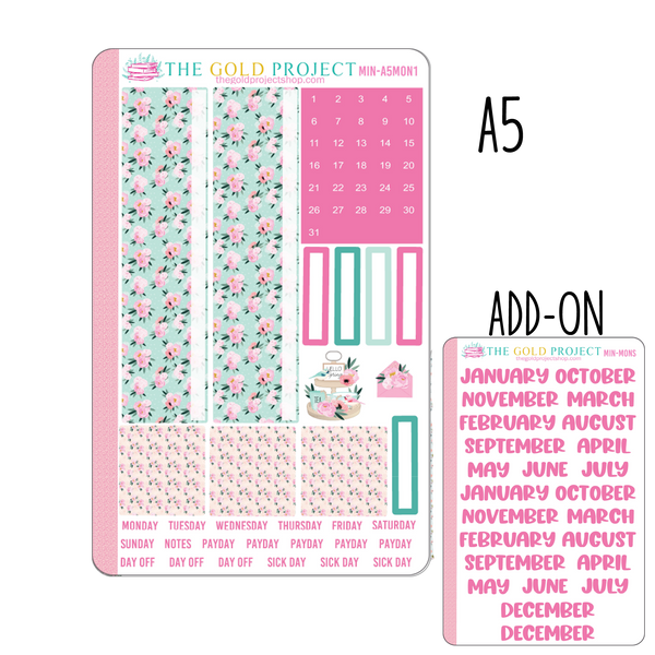 Mint and Pink Monthly Kit