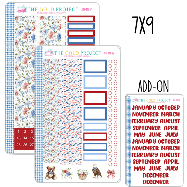 Americana Erin Condren Monthly Kit