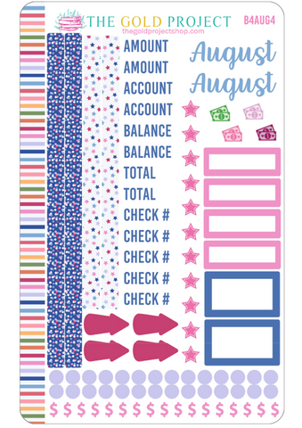 August Bill Tracker 4 Stickers