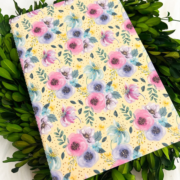 Yellow Floral A5 Lined Journal