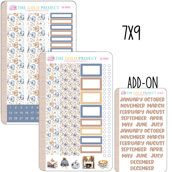 Blue Autumn Monthly Kit