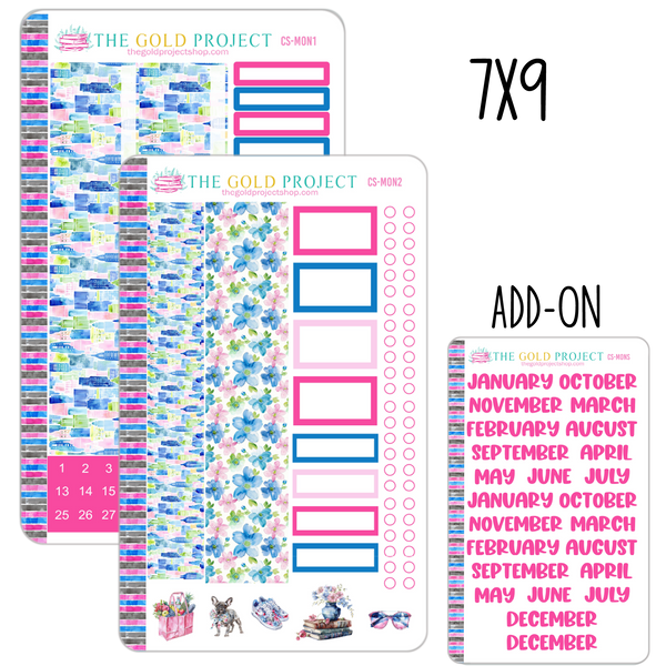 City Summer Erin Condren Monthly Kit