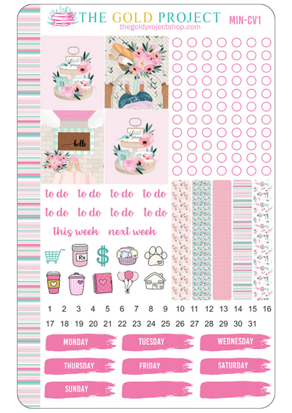 Mint and Pink Weekly Kit