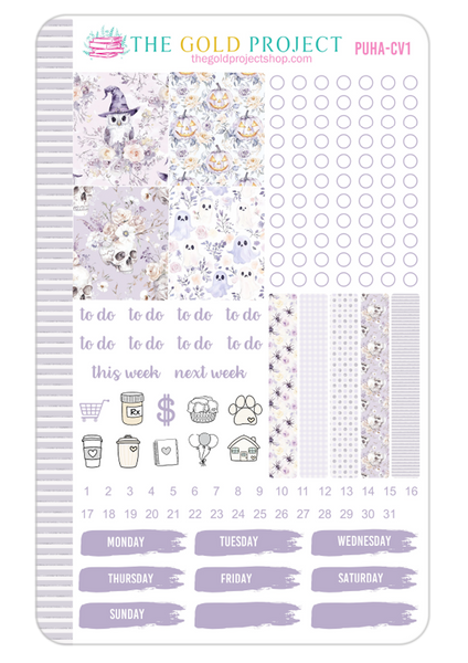 Purple Halloween Weekly Kit