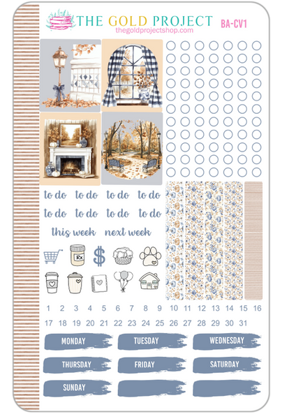 Blue Autumn Weekly Kit