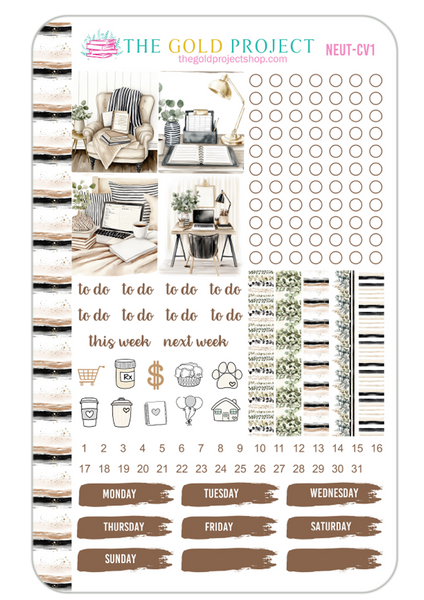 Neutral Planner Weekly Kit