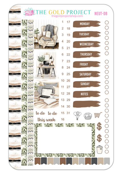 Neutral Planner Weekly Kit