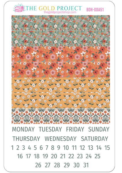 Boho Floral Weekly Kit