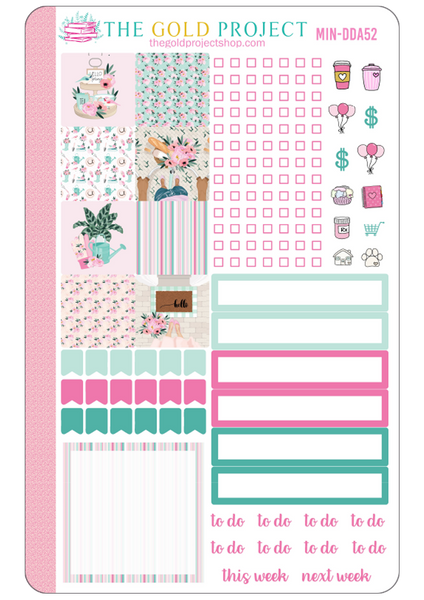 Mint and Pink Weekly Kit