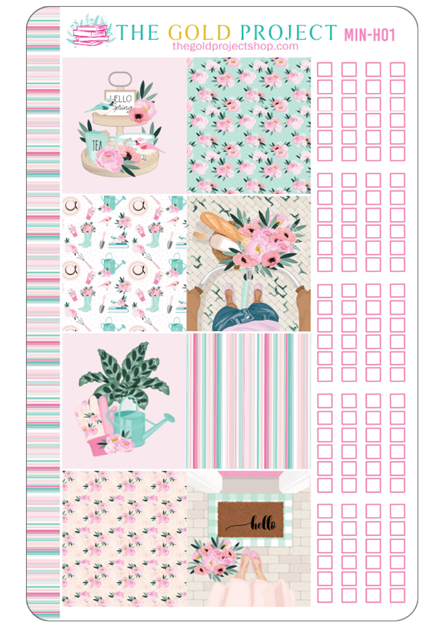 Mint and Pink Weekly Kit