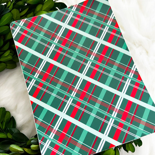 Christmas Plaid Kindle Insert Weatherproof Sticker