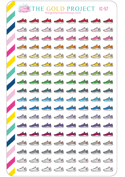 Running Shoes or Track Icons