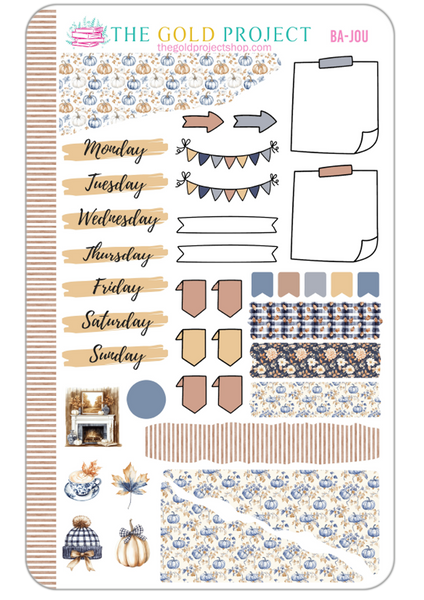 Blue Autumn Weekly Kit