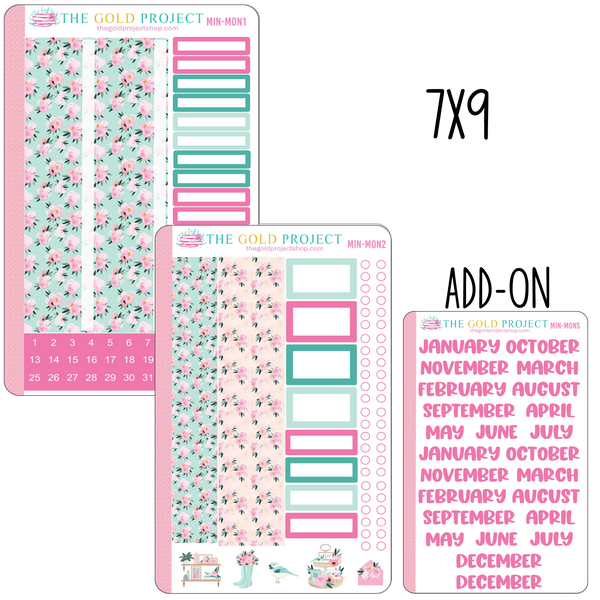 Mint and Pink Monthly Kit