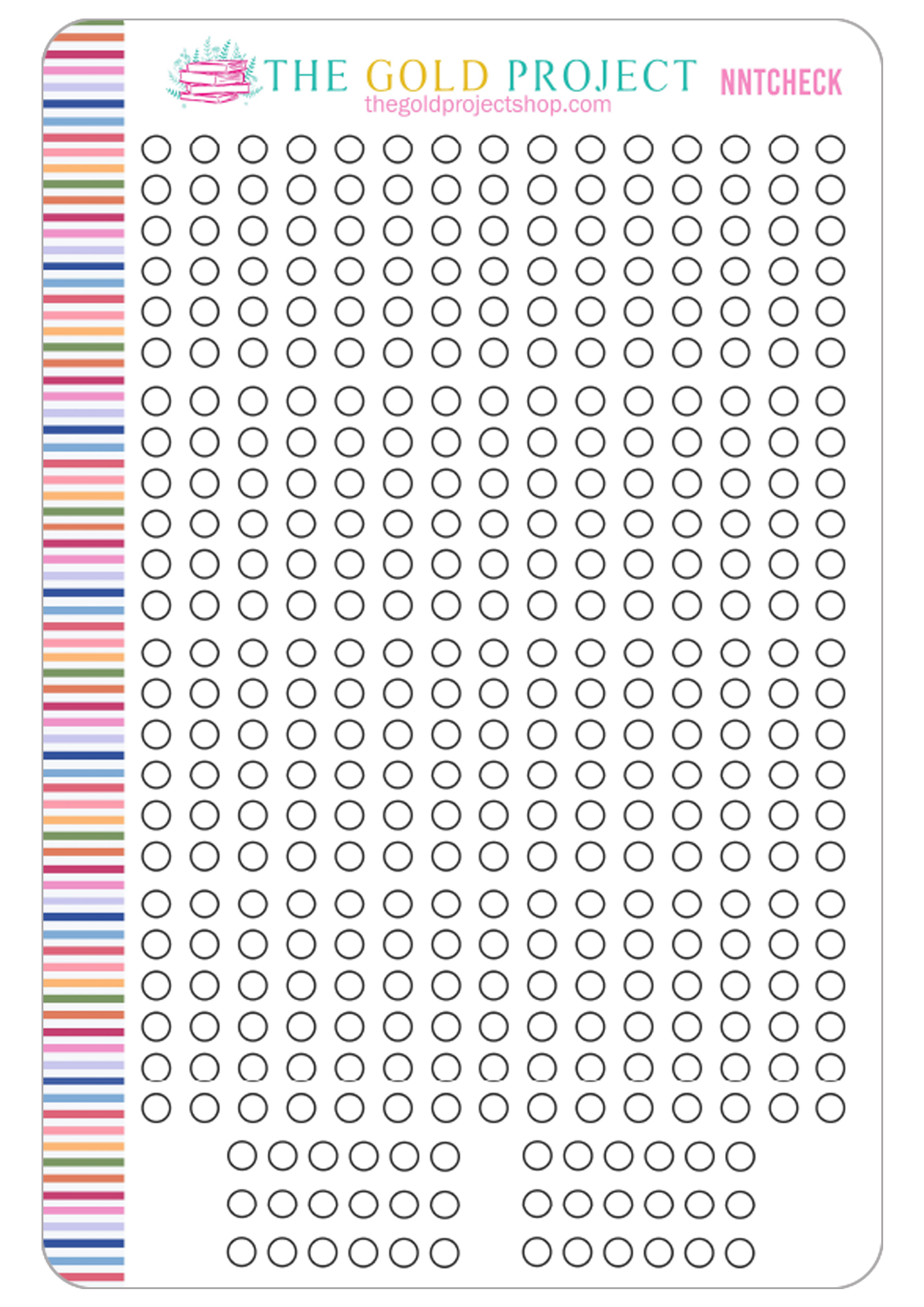 Neutral 7x9 Lined Page Checklists