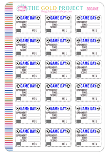 Soccer Game Day Trackers