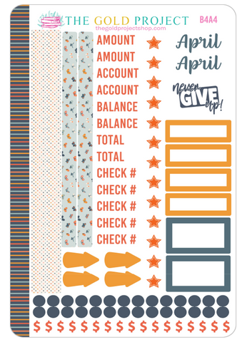 April Bill Tracker 4 Stickers