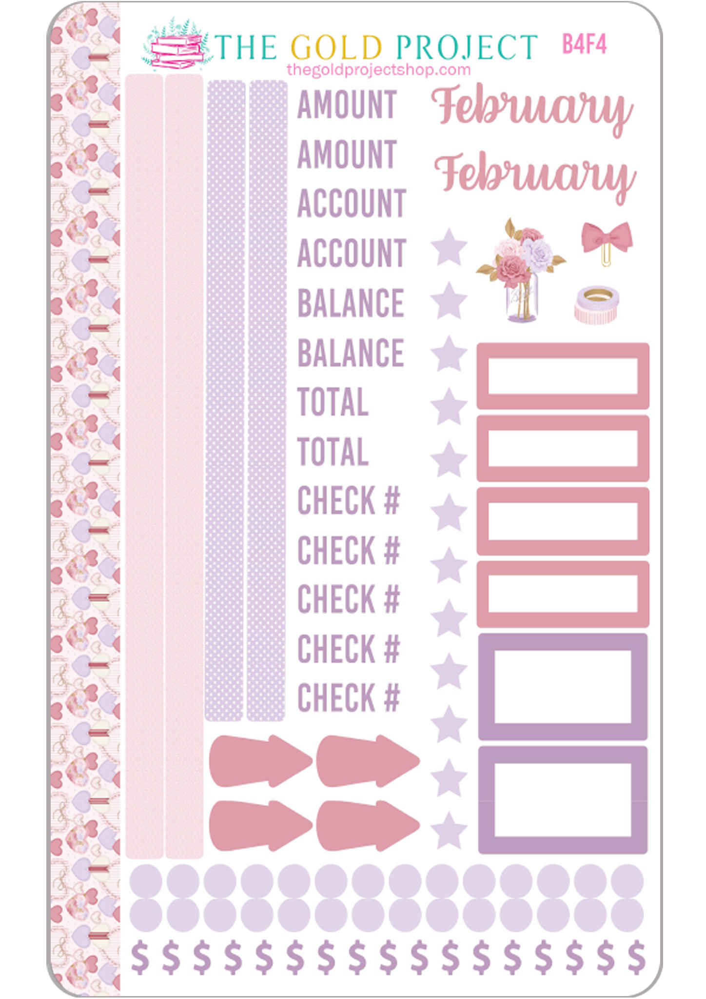 February Bill Tracker 4 Stickers