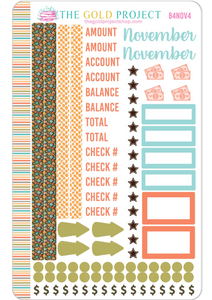 November Bill Tracker 4 Stickers