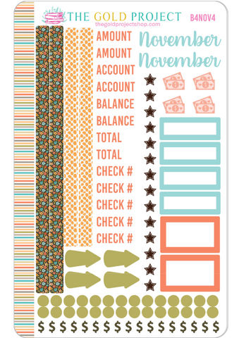 November Bill Tracker 4 Stickers