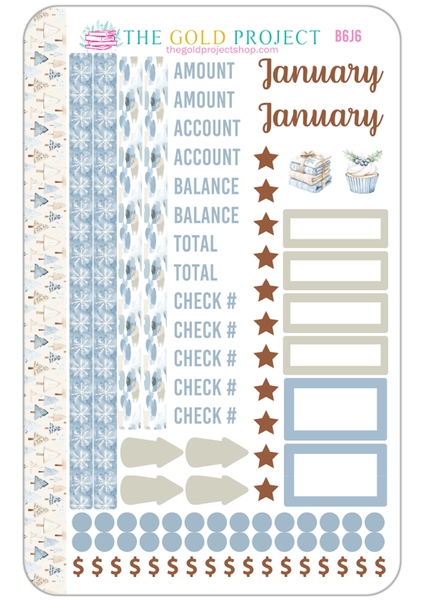 January Bill Tracker 6 Stickers – The Gold Project