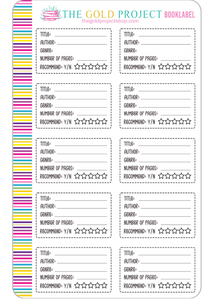 Book Information Labels