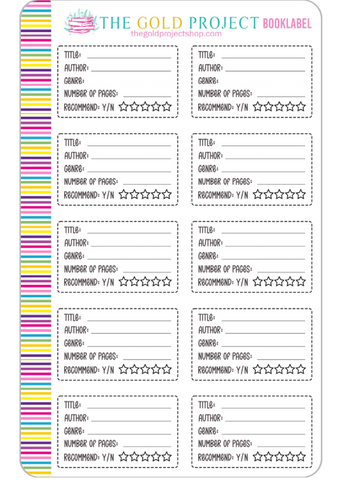 Book Information Labels