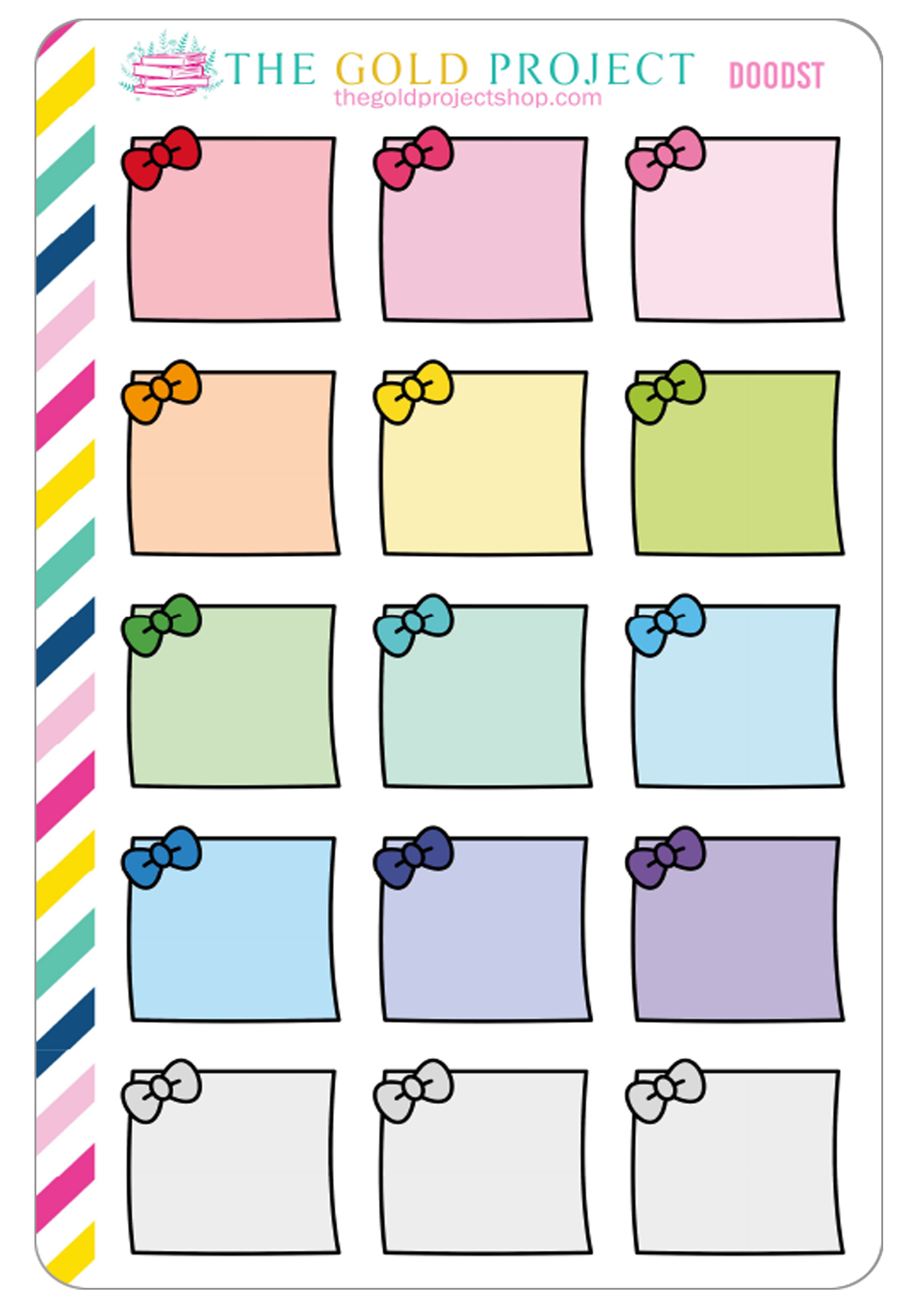 Doodle Bow Sticky Notes